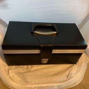 30 Cassette Tape Black Faux Leather Case